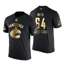 Vancouver Canucks Tyler Motte Gold Limited with Message T-Shirt Black