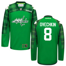 Washington Capitals Alex Ovechkin #8 Green St. Patrick's Day Jersey