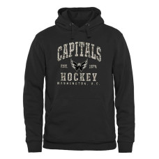 Washington Capitals Black Camo Stack Fleece Pullover Hoodie