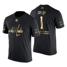 Washington Capitals Pheonix Copley Gold Limited with Message T-Shirt Black