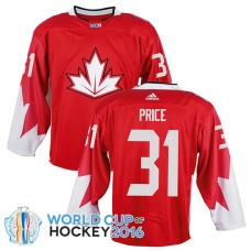 Canada Team Carey Price #31 Red 2016 World Cup Jersey