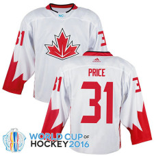 Canada Team Carey Price #31 White 2016 World Cup Jersey