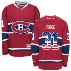 Montreal Canadiens Carey Price #31 Red Home American Flag Jersey