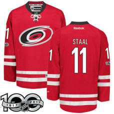 Carolina Hurricanes #11 Jordan Staal Red 2017 Anniversary Patch Player Jersey