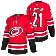 Carolina Hurricanes #21 Lee Stempniak Red 2018 New Season Home Authentic Jersey