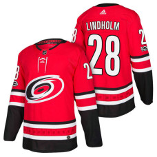 Carolina Hurricanes #28 Elias Lindholm Red 2018 New Season Home Authentic Jersey