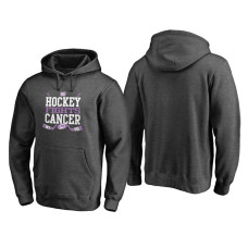 Carolina Hurricanes Ash Hockey Fights Cancer Cross Check Hoodie