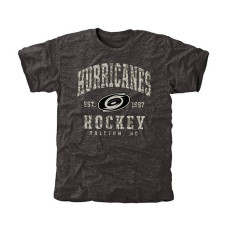 Carolina Hurricanes Black Camo Stack Tri-Blend T-Shirt