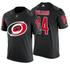 Carolina Hurricanes #14 Justin Williams Black Adidas Player T-shirt