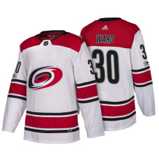 Carolina Hurricanes #30 Cam Ward White 2018 New Season Team Road Jersey