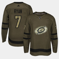 Carolina Hurricanes #7 Camo Salute To Service Derek Ryan Jersey