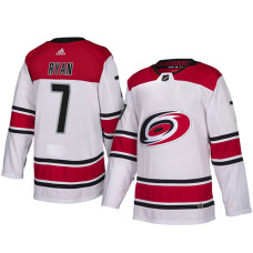 Carolina Hurricanes #7 White Authentic Away Derek Ryan Jersey