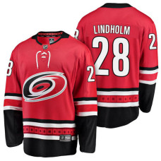 Carolina Hurricanes #28 Breakaway Player Elias Lindholm Jersey Red