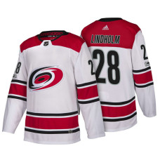 Carolina Hurricanes #28 Elias Lindholm White 2018 New Season Team Road Jersey