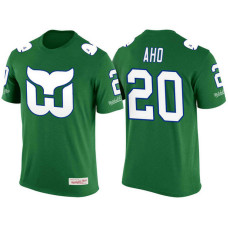 Carolina Hurricanes Green Sebastian Aho #20 New Season Throwback Player T-shirt Mitchell & Ness