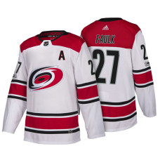 Carolina Hurricanes #27 Justin Faulk White 2018 New Season Team Road Jersey