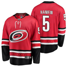 Carolina Hurricanes #5 Breakaway Player Noah Hanifin Jersey Red