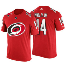 Carolina Hurricanes #14 Justin Williams Red Adidas Player T-shirt