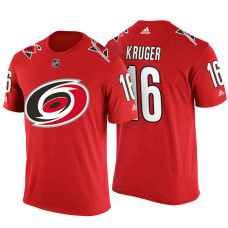 Carolina Hurricanes #16 Marcus Kruger Red Adidas Player T-shirt