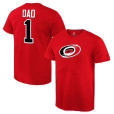 Carolina Hurricanes Red Number One Dad T-Shirt