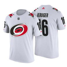 Carolina Hurricanes #16 Marcus Kruger White Adidas Player T-shirt