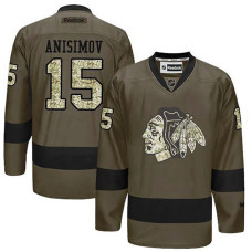 Chicago Blackhawks Artem Anisimov #15 Green Camo Player Jersey