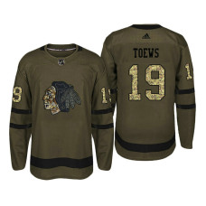 Chicago Blackhawks #19 Jonathan Toews Camo Salute To Service Jersey