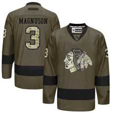 Chicago Blackhawks Keith Magnuson #3 Green Camo Player Jersey