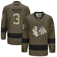 Chicago Blackhawks Pierre Pilote #3 Green Camo Player Jersey