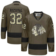 Chicago Blackhawks Michal Rozsival #32 Green Camo Player Jersey