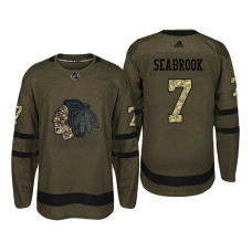 Chicago Blackhawks #7 Brent Seabrook Camo Salute To Service Jersey