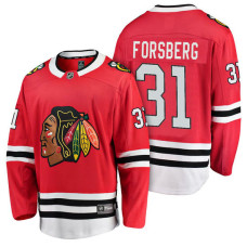 Chicago Blackhawks #31 Breakaway Player Anton Forsberg Jersey Red