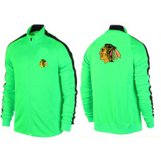 Chicago Blackhawks Apple Green Full-Zip One Color Team Hoodie