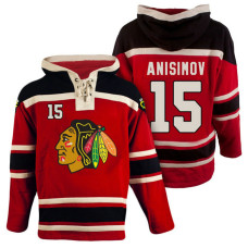 Chicago Blackhawks #15 Artem Anisimov Red Throwback Pullover Hoodie