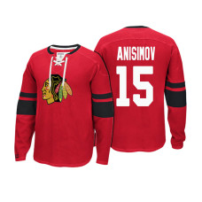 Chicago Blackhawks #15 Artem Anisimov Red Player Centre Pullover Hoodie