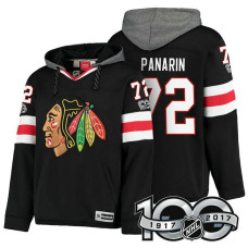 Chicago Blackhawks #72 Artemi Panarin Black Anniversary Classic Patch Hoodie