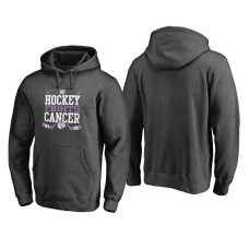 Chicago Blackhawks Ash Hockey Fights Cancer Cross Check Hoodie