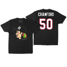 Chicago Blackhawks #50 Corey Crawford Black Hockey Club Game On T-shirt