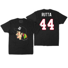 Chicago Blackhawks #44 Jan Rutta Black Hockey Club Game On T-shirt