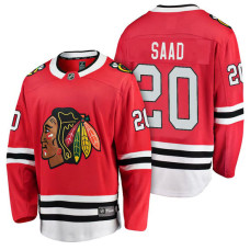 Chicago Blackhawks #20 Breakaway Player Brandon Saad Jersey Red