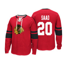 Chicago Blackhawks #20 Brandon Saad Red Player Centre Pullover Hoodie