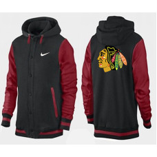 Chicago Blackhawks Black/Cardinal Join In The Club Button Up Varsity Jacket