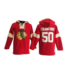 Chicago Blackhawks Corey Crawford #50 Red Pullover Hoodie