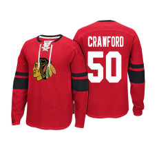 Chicago Blackhawks #50 Corey Crawford Red Player Centre Pullover Hoodie