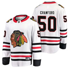 Chicago Blackhawks #50 Breakaway Away Corey Crawford Jersey White