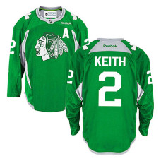 Chicago Blackhawks Duncan Keith #2 Green Practice Jersey