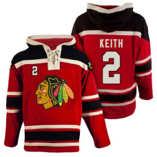 Chicago Blackhawks #2 Duncan Keith Red Throwback Pullover Hoodie