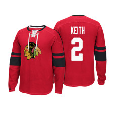 Chicago Blackhawks #2 Duncan Keith Red Player Centre Pullover Hoodie