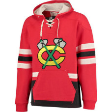 Chicago Blackhawks Red Fleece Lace Pullover Hoodie