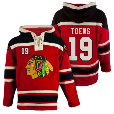 Chicago Blackhawks #19 Jonathan Toews Red Throwback Pullover Hoodie